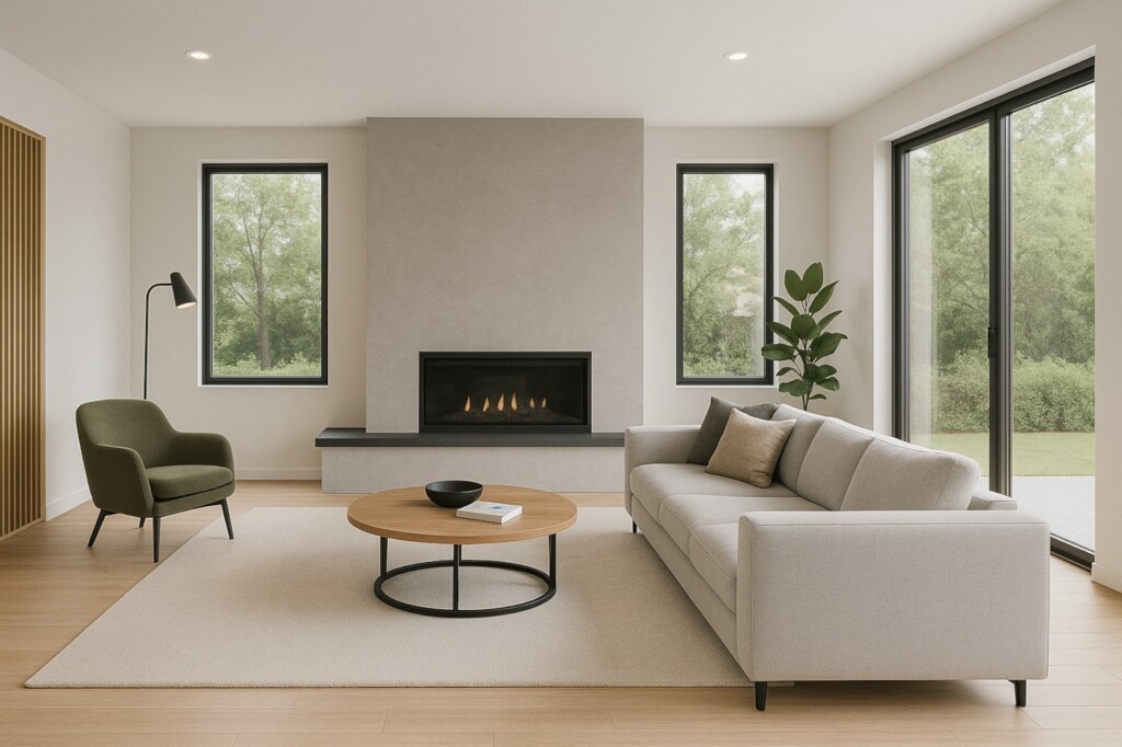 monki wnetrze salonu dom jednorodzinny