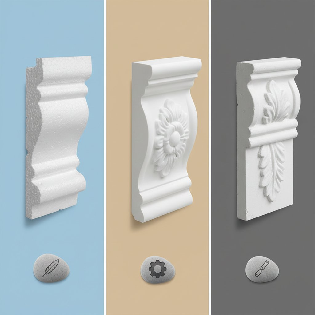 Alt="Sztukateria styropianowa, poliuretanowa i gipsowa – porównanie materiałów i ich zastosowań"

Sztukateria: styro...